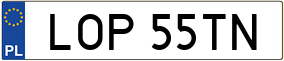 Truck License Plate